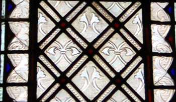 Detail of glass in the chancel south window August 2010